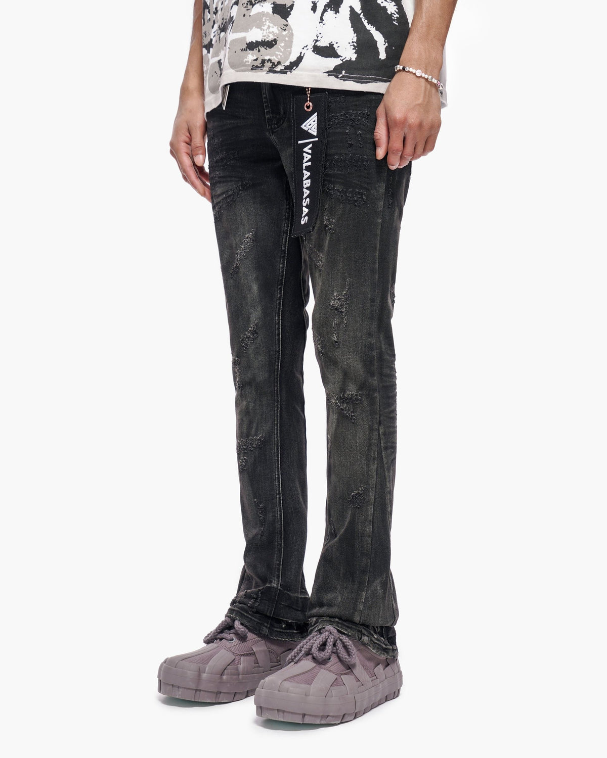 Wired Black Wash Stacked Jeans-thumbmail-5
