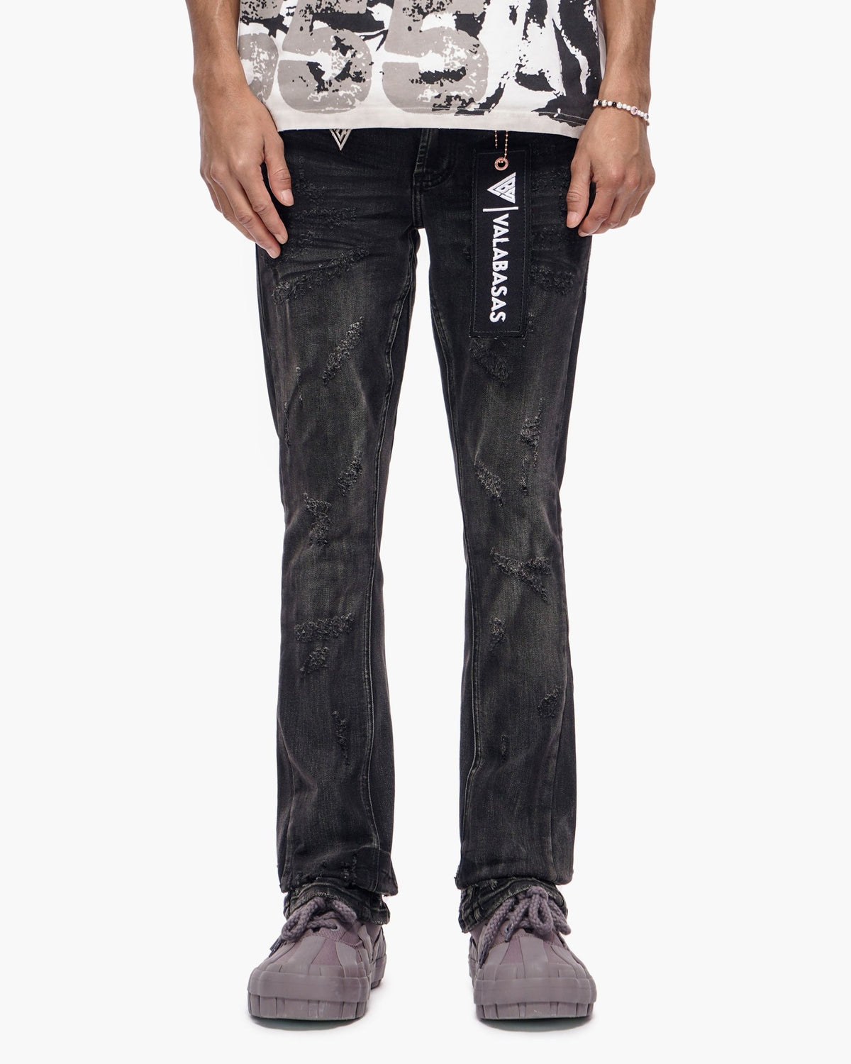 Wired Black Wash Stacked Jeans-thumbmail-4