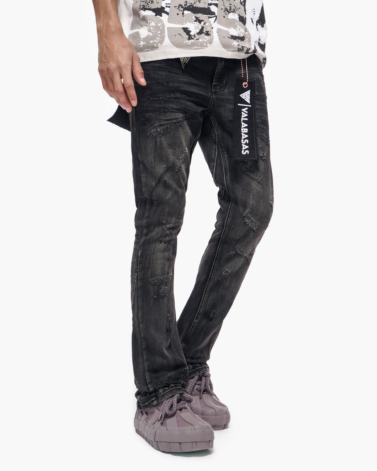 Wired Black Wash Stacked Jeans-thumbmail-3