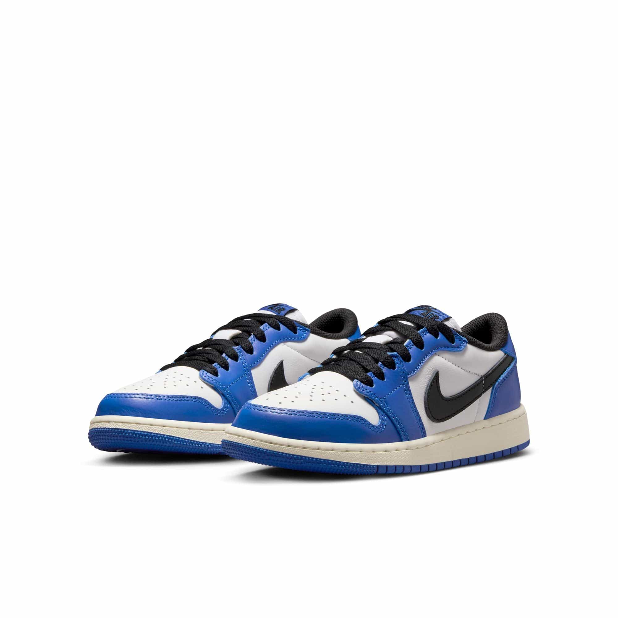 Air Jordan Footwear 4.5Y / WHITE/BLACK-GAME ROYAL-SAIL Air Jordan 1 Low (GS)