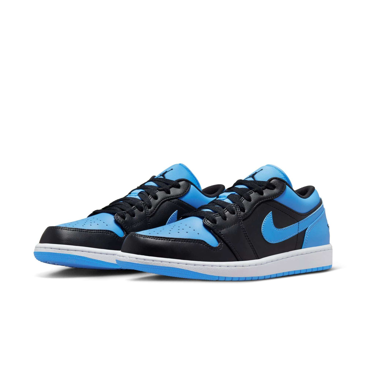 Air Jordan Footwear 7.5 / BLACK/BLACK-UNIVERSITY BLUE-WHITE Air Jordan 1 Low
