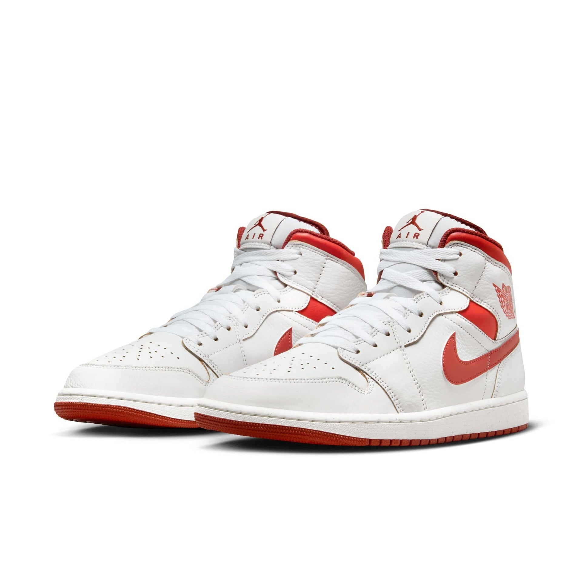 Air Jordan Footwear 7.5 / WHITE/LOBSTER-DUNE RED-SAIL Air Jordan 1 Mid SE