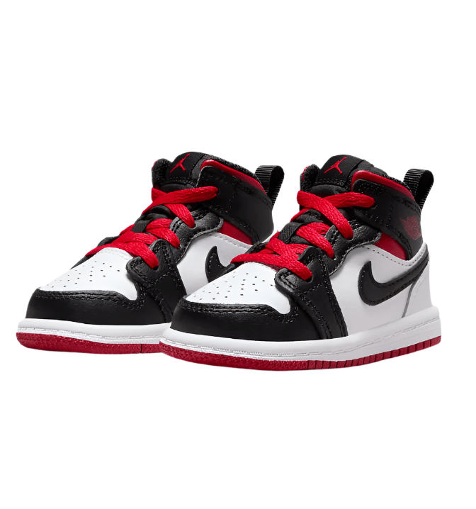 Air Jordan Kids' Footwear 10C / WHITE/GYM RED-BLACK Air Jordan 1 Mid (TD)
