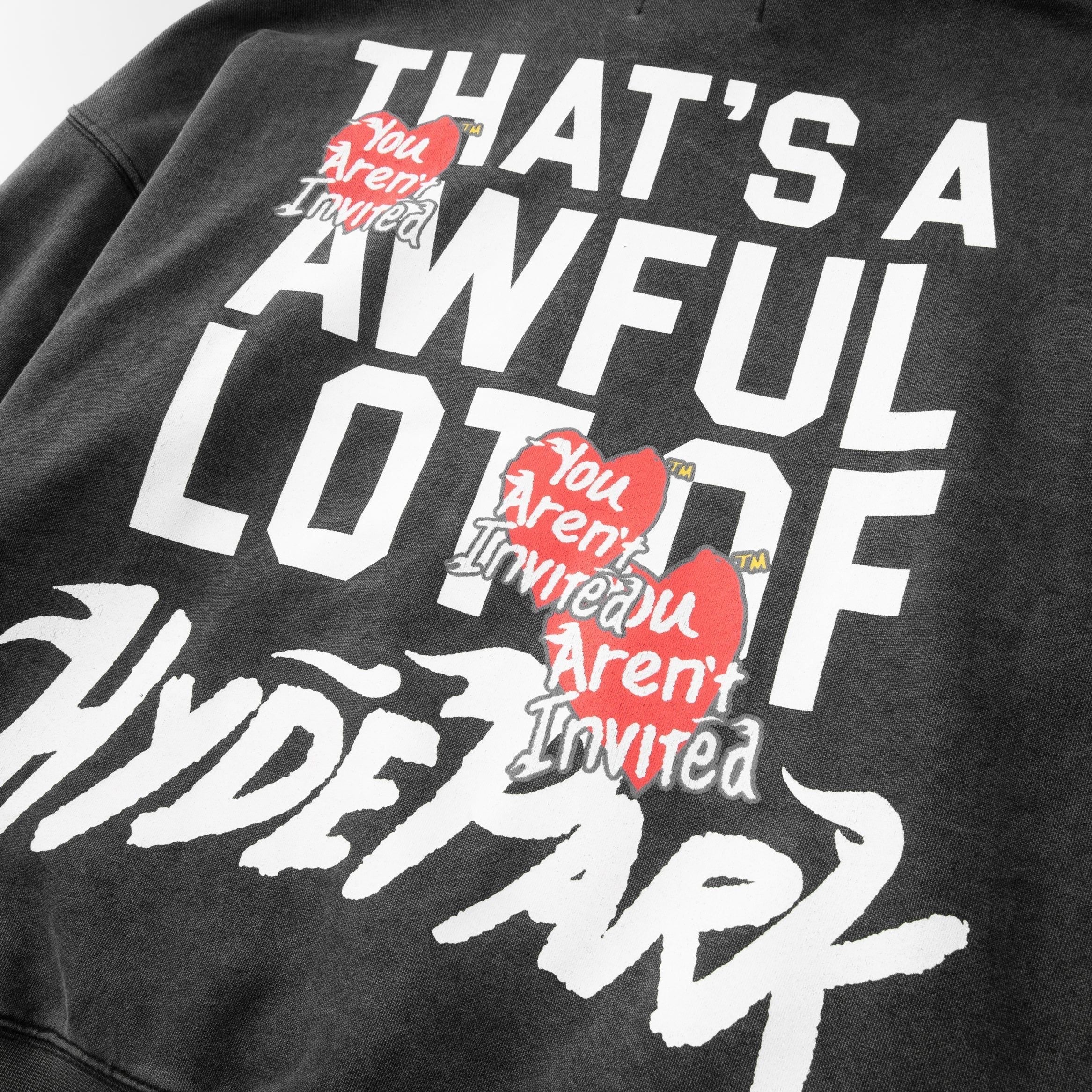 Script View of the You Aren't ALOCS Hyde Park Hoodie in Black