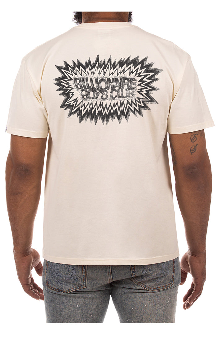 Back View of the Billionaire Boys Club BB Burst SS Tee in winter white