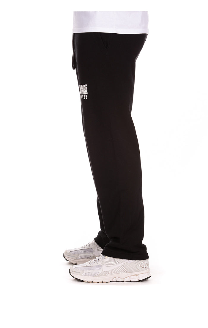 Left Side View of the Billionaire Boys Club BB Camp Sweatpants (Oversize Fit) in Black