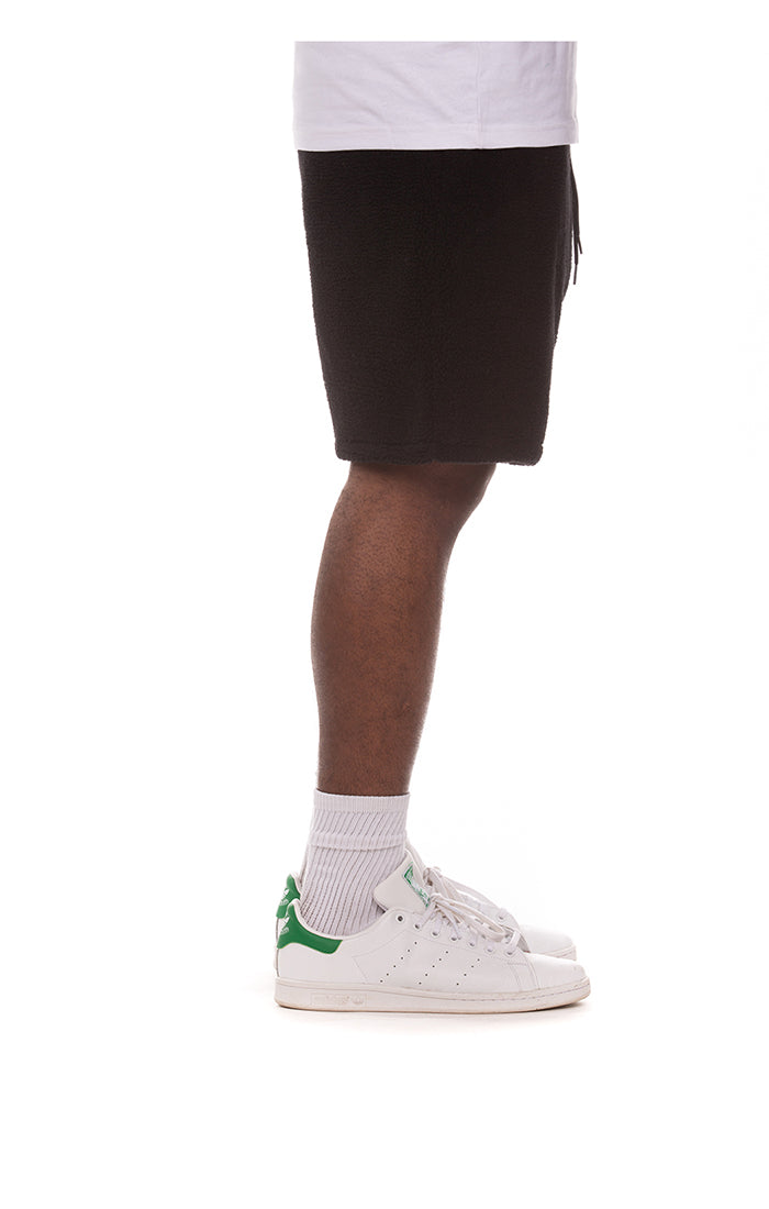 Right side view of BB Comfy Cloud Shorts in Black - Men's Shorts