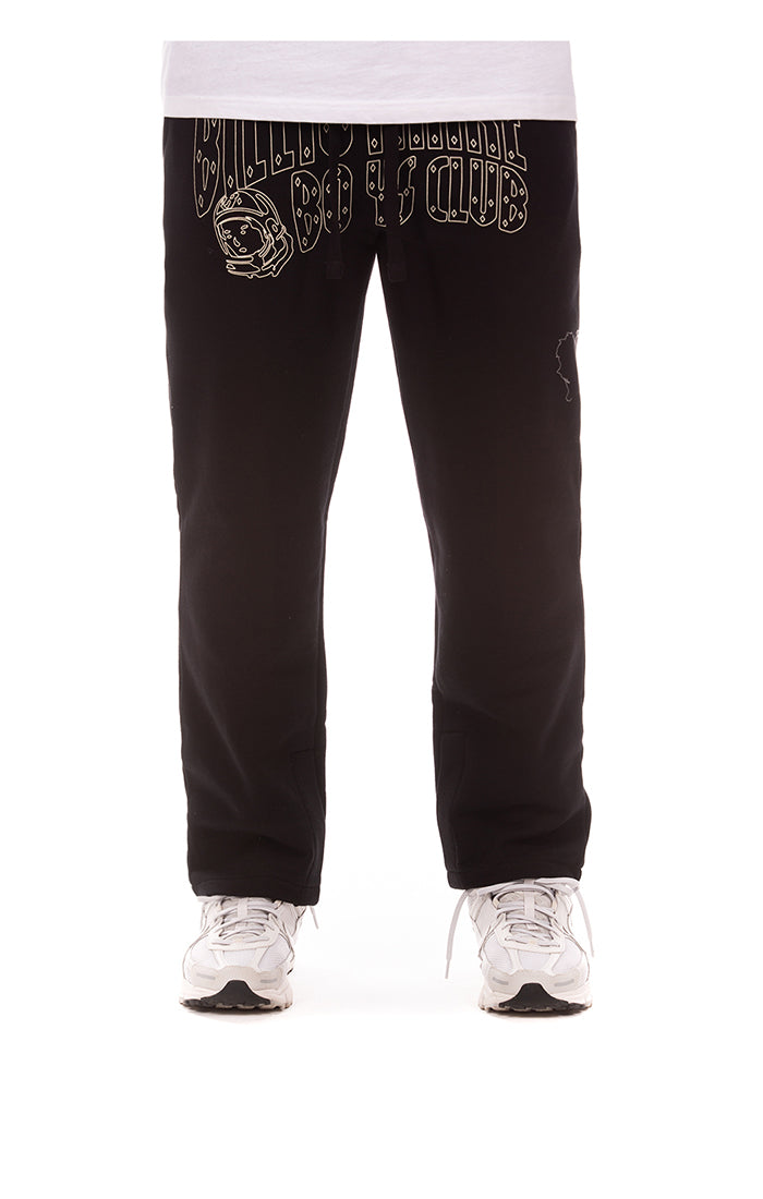 Front View of the Billionaire Boys Club BB Curve Sweatpants in black