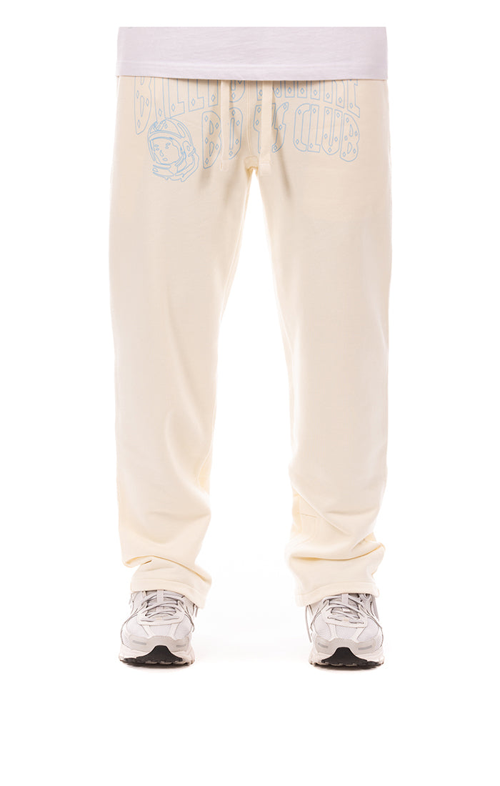 Front View of the Billionaire Boys Club BB Curve Sweatpants in winter white