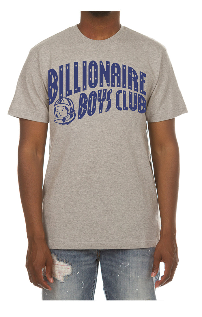Front View of the Billionaire Boys Club BB Curve SS Tee in Heather Grey