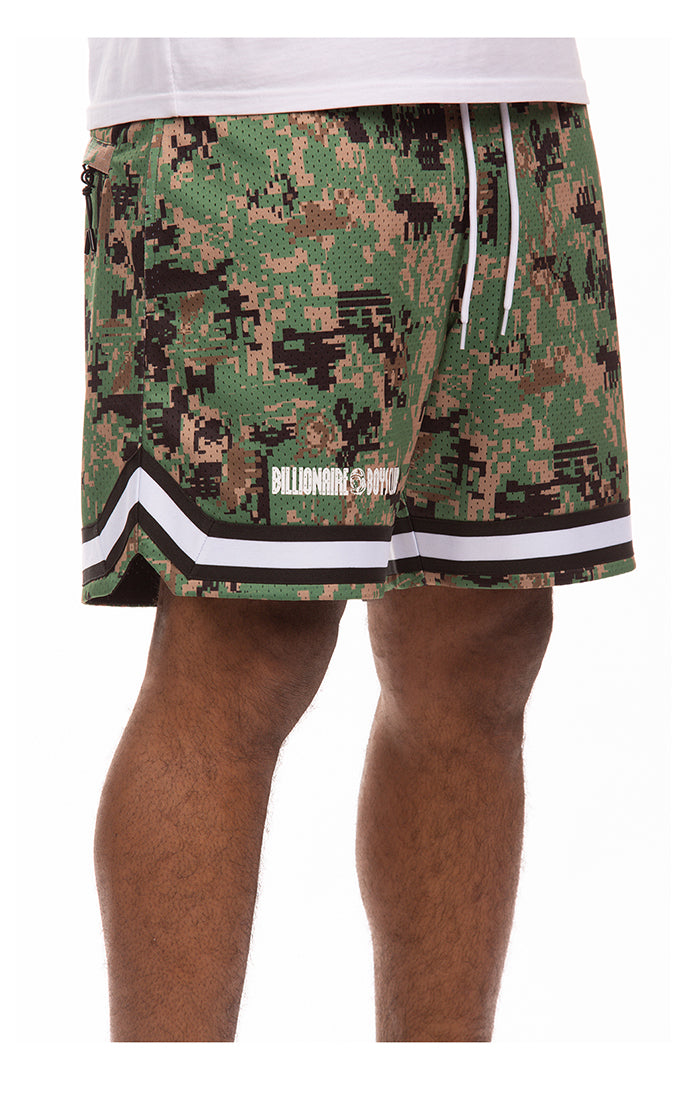 Front Left View of the Billionaire Boys Club Digi Camo Shorts