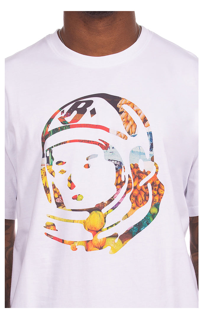 Close Up Front View of the Billionaire Boys Club Fresh SS Tee in White