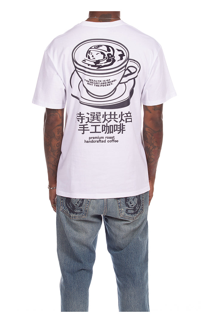 Back View of the Billionaire Boys Club Handcrafted SS Tee in White