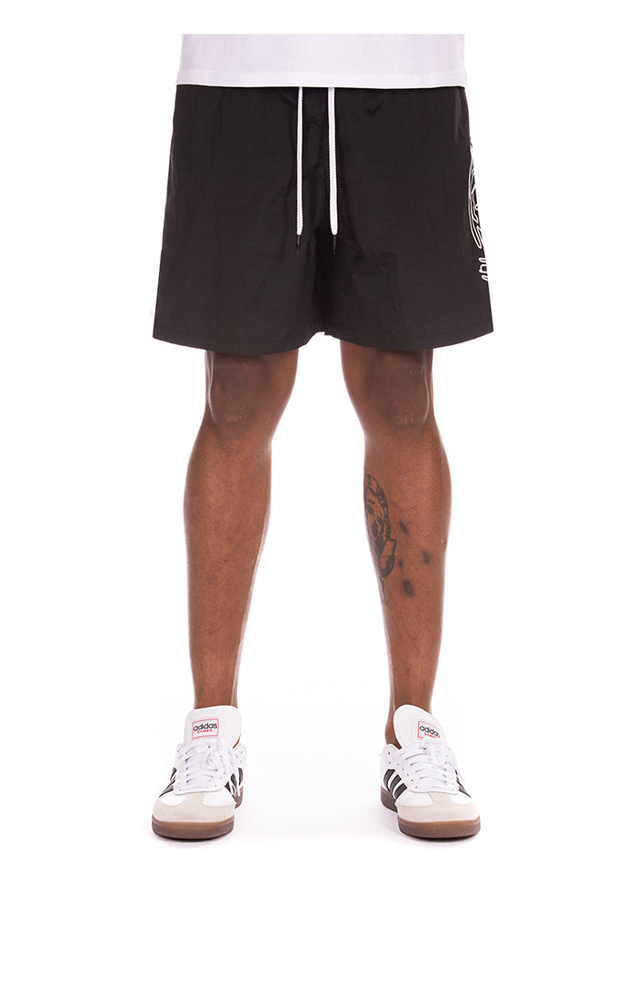 Front View of the Billionaire Boys Club Helmet Shorts in Black