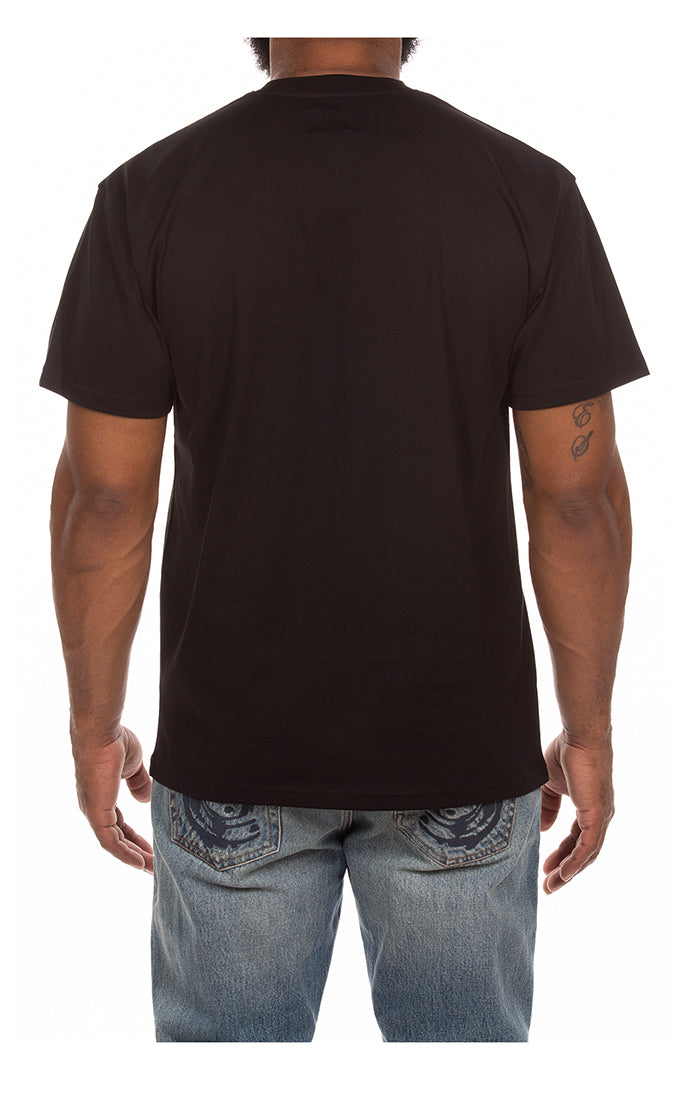 Back View of the Billionaire Boys Club Helmet SS Knit Tee in Black