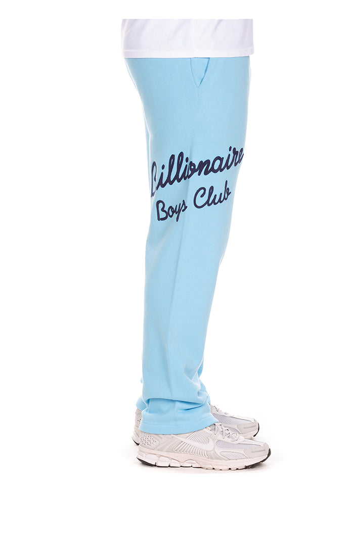 Right Side View of the Billionaire Boys Club Helmet Sweatpants in Baltic Sea