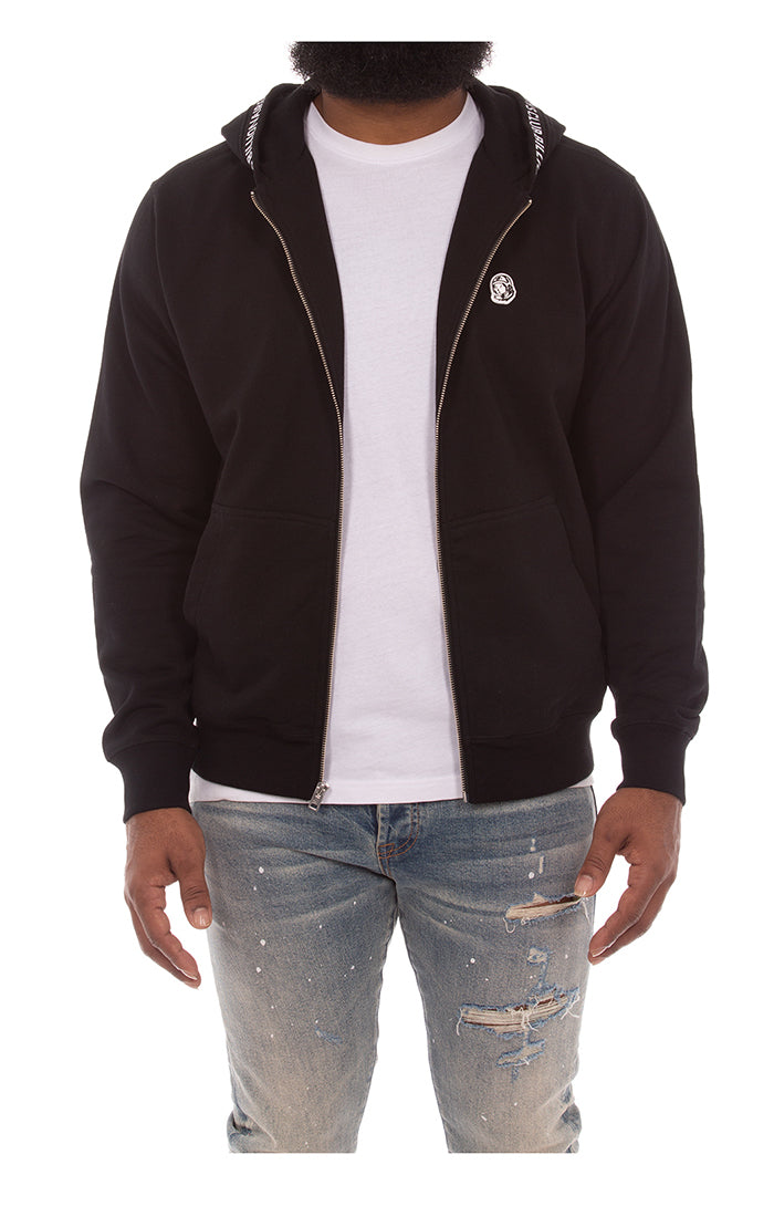 Front View of Billionaire Boys Club Orbit Hoodie in Black - Men's Hoodie