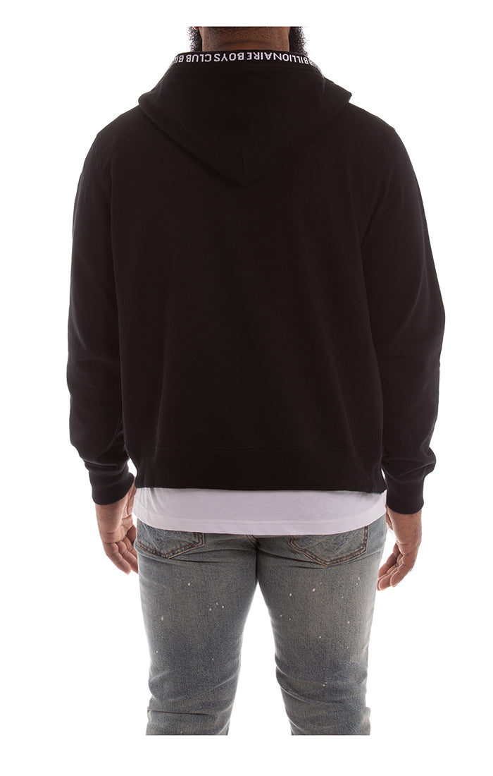 Back view of BB Orbit Hoodie in Black - Men's Hoodies