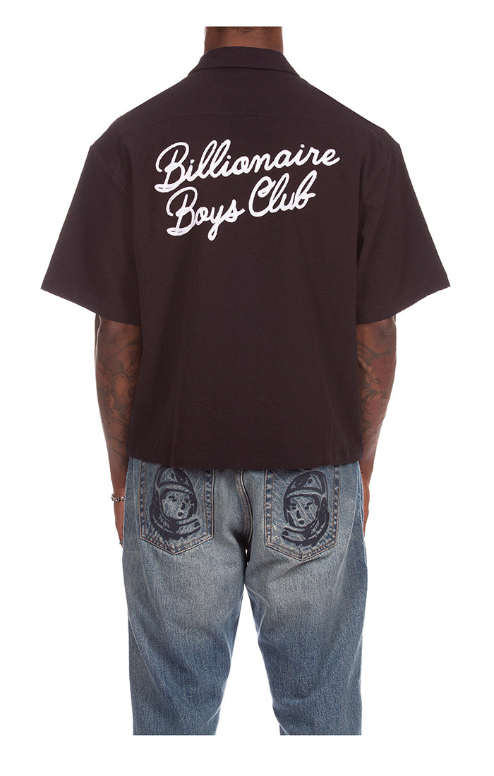 Back View of the Billionaire Boys Club Script SS Woven Shirt