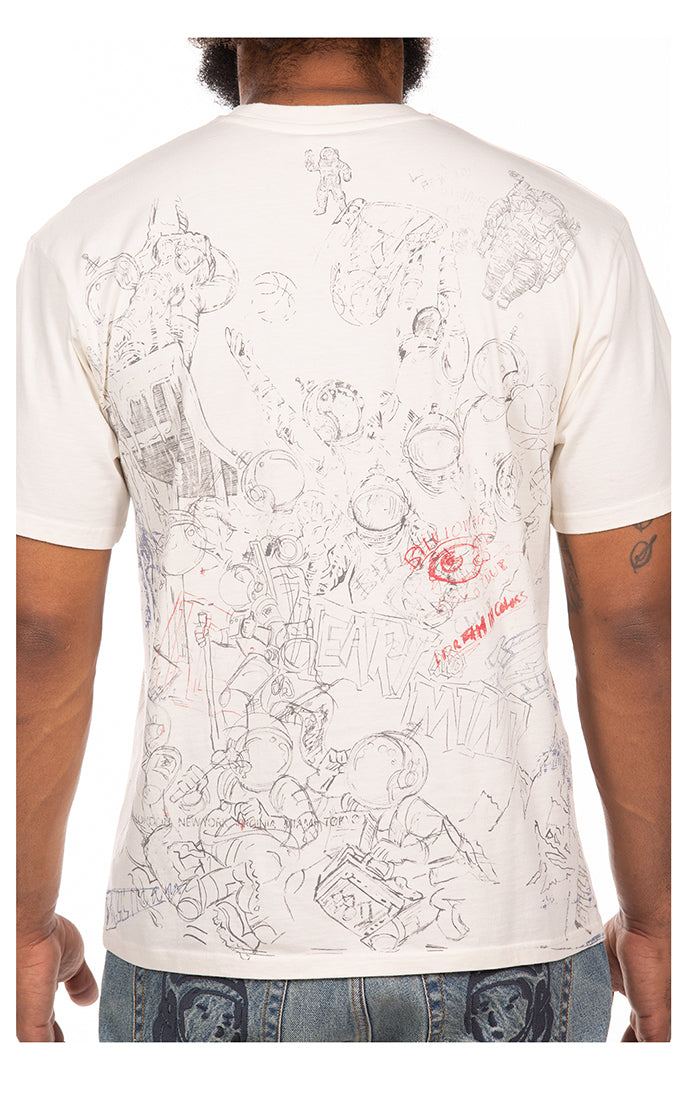 Back Close Up View of the Billionaire Boys Club Sketch SS Knit Tee