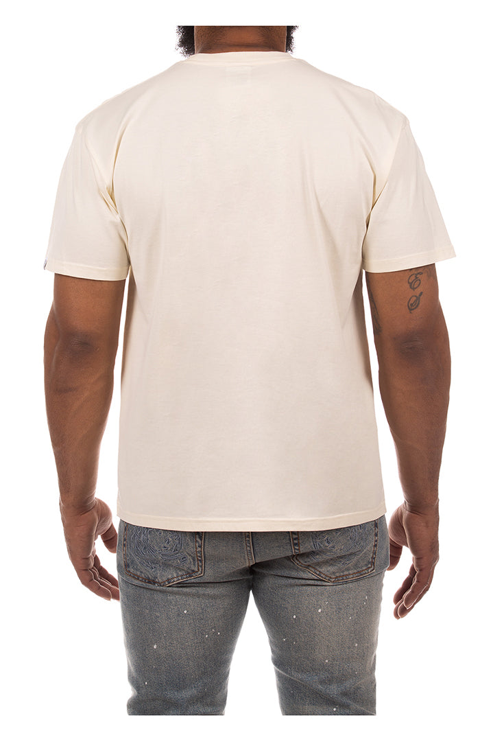 Back View of the Billionaire Boys Club BB Small Curve SS Knit in winter white