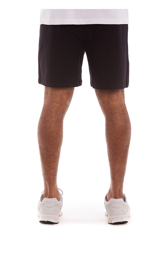 Back View of the Billionaire Boys Club Shorts in Black - Men's Shorts