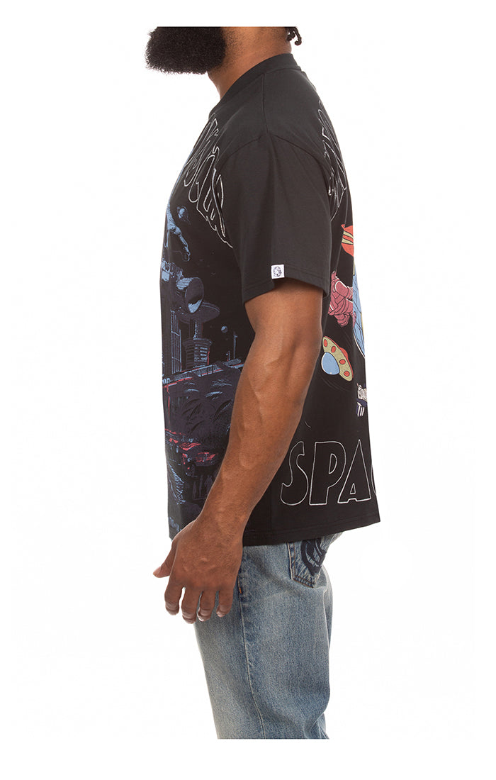 Left Side View of the Billionaire Boys Club Space Expo Oversize T-Shirt