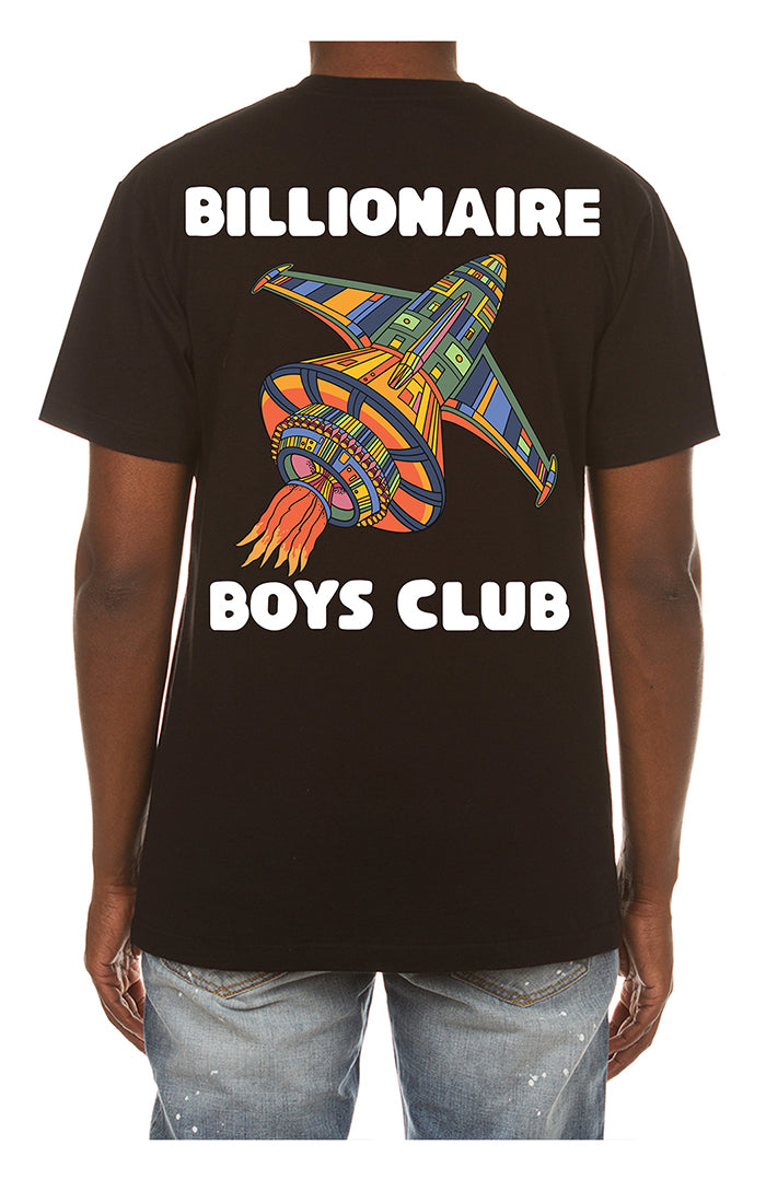 Back View of the Billionaire Boys Club Spaceship SS Tee in Black