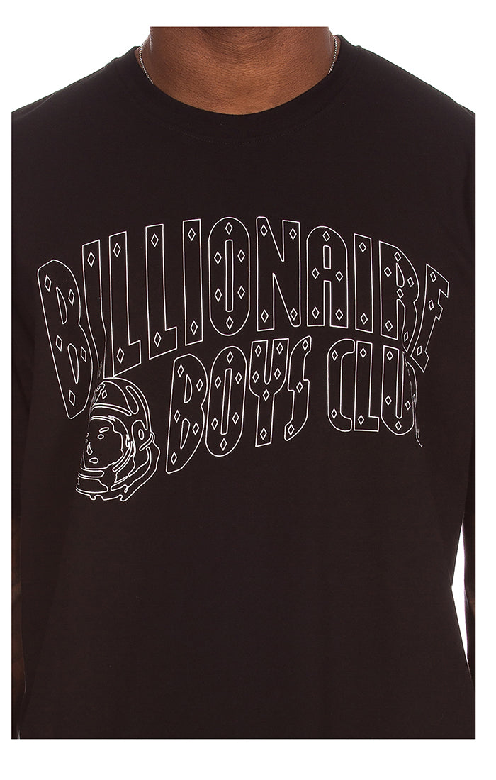 Front Close View of the Billionaire Boys Club Stores SS Tee in Black
