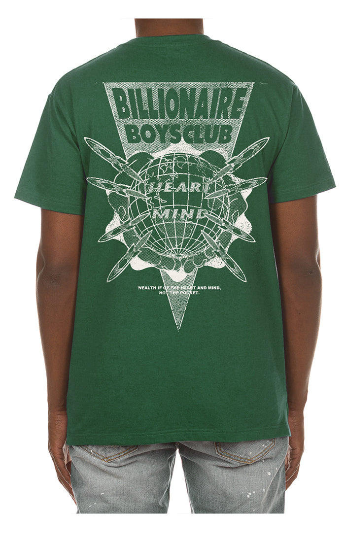 Back View of the Billionaire Boys Club World SS Tee in Eden