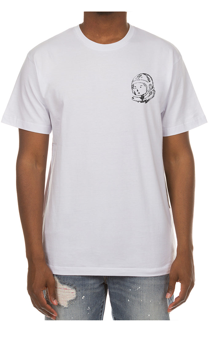 Front View of the Billionaire Boys Club World SS Tee in white