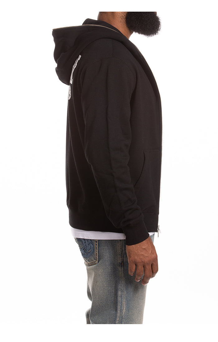 Right Side View of the Billionaire Boys Club BB Astro Zip Hoodie in Black