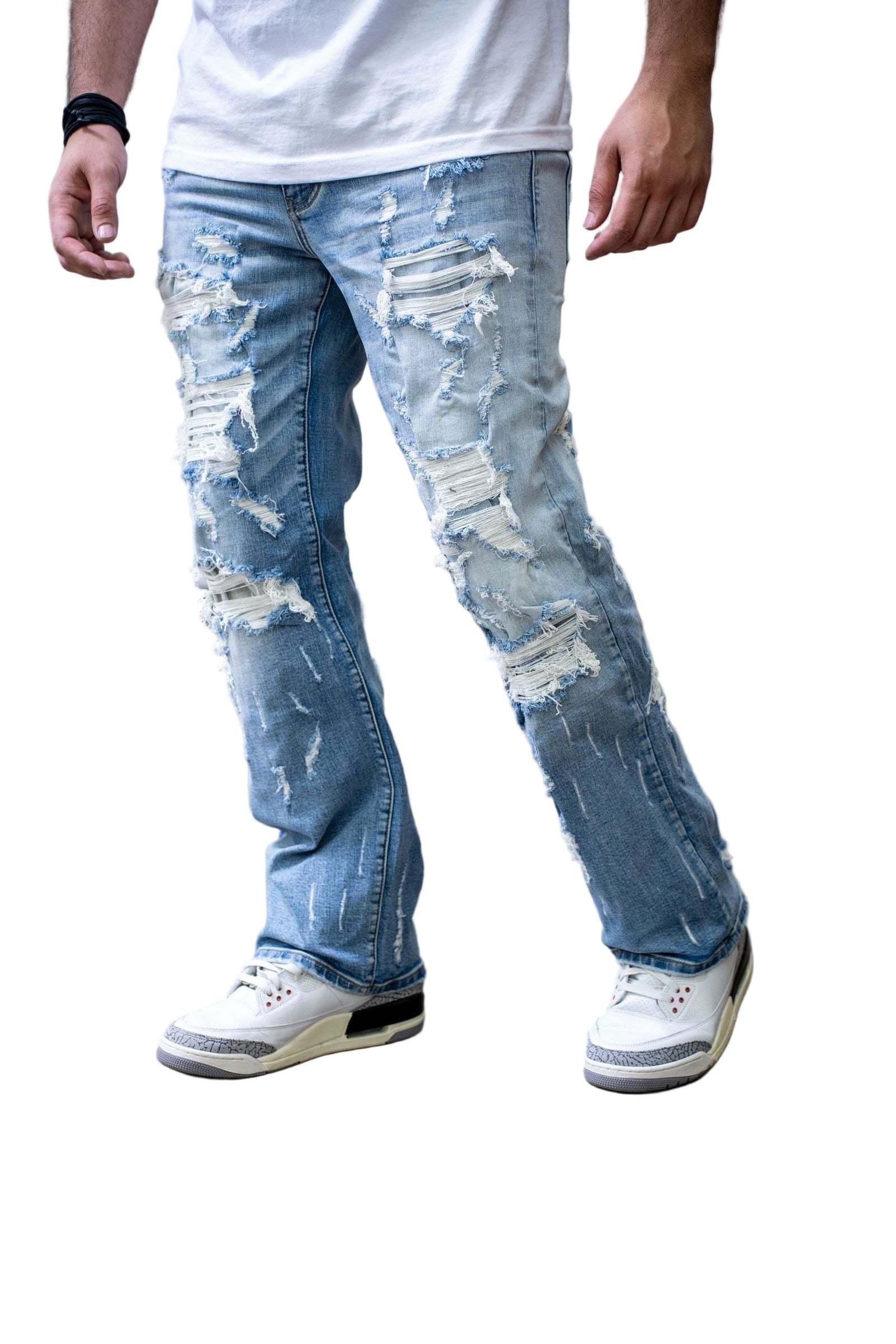 Damati Jeans STRAPPATO PREMIUM  STRAIGHT TAPER  DENIM