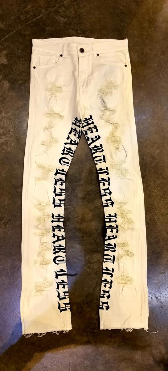 Focus Jeans 32 / Bone/Black Heartless Flare Stack