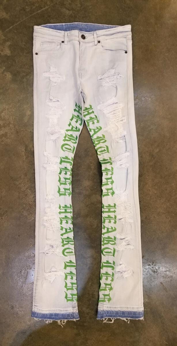 Focus Jeans 32 / Light/Green Heartless Flare Stack