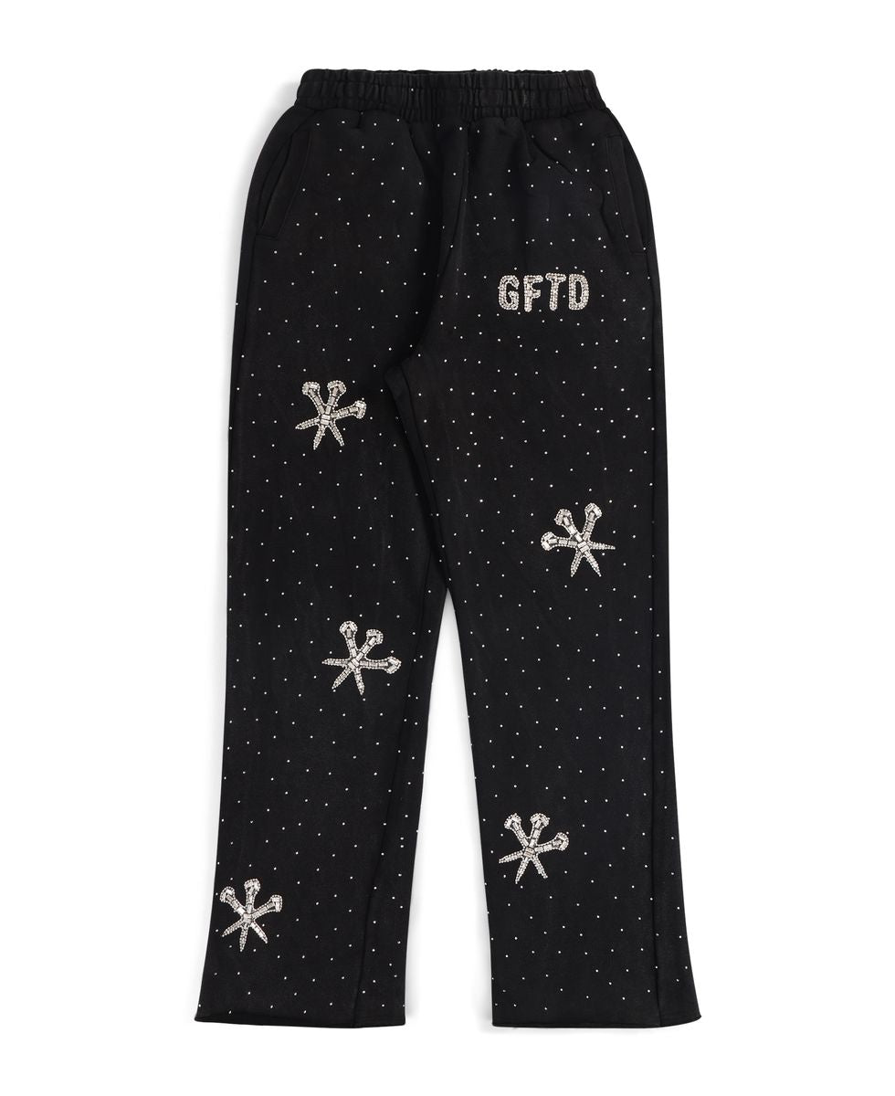 Front View of the Dagger Blk Pants by GFTD LA 
