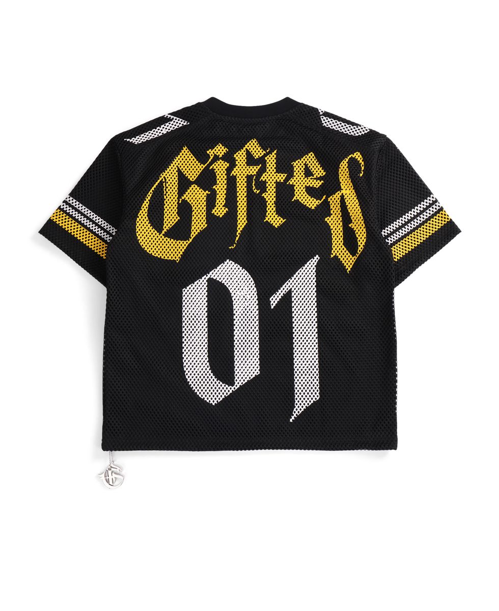 Back View of the No Mercy Blk Jersey by GFTD LA