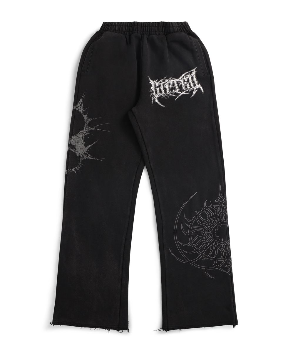 Front View of the Rage Blk Pants by GFTD LA