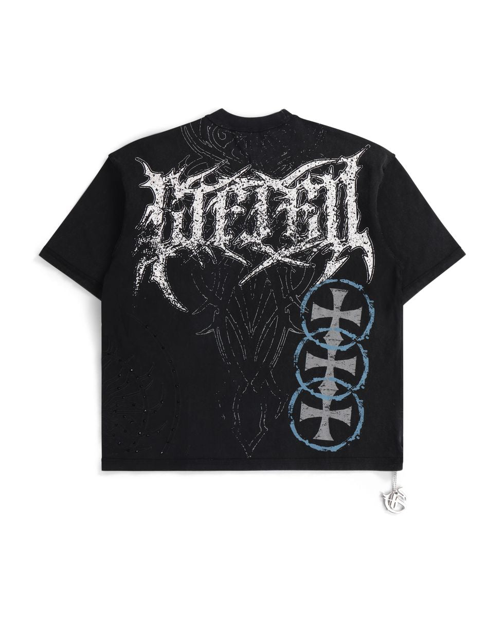 Back View of the Rage Blk Tee by GFTD LA