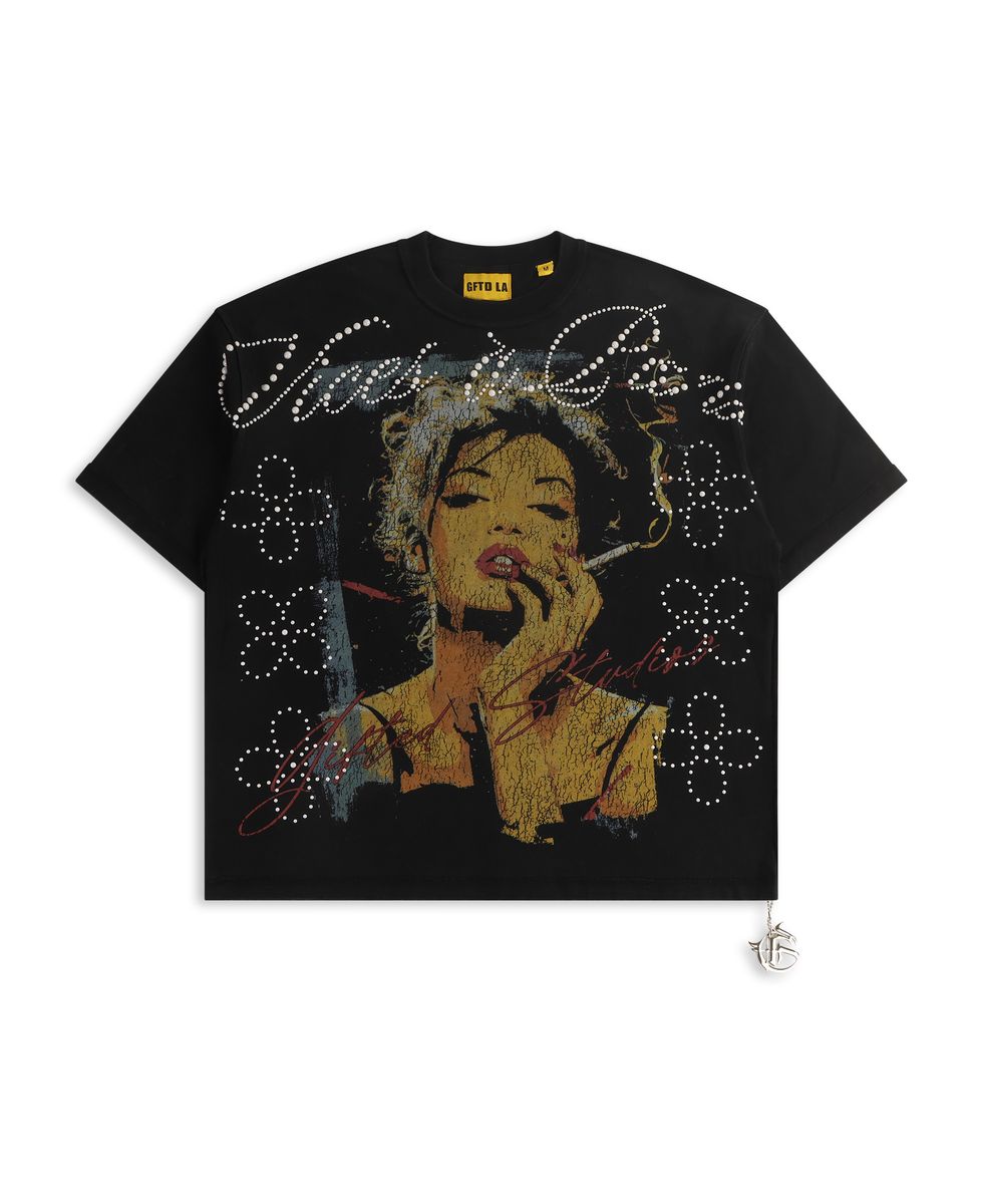 Front View of the Vices A Paris Blk Tee by GFTD LA