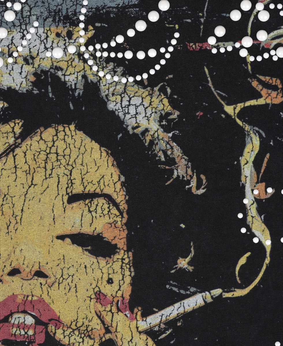 Close Up View of the Vices A Paris Blk Tee by GFTD LA