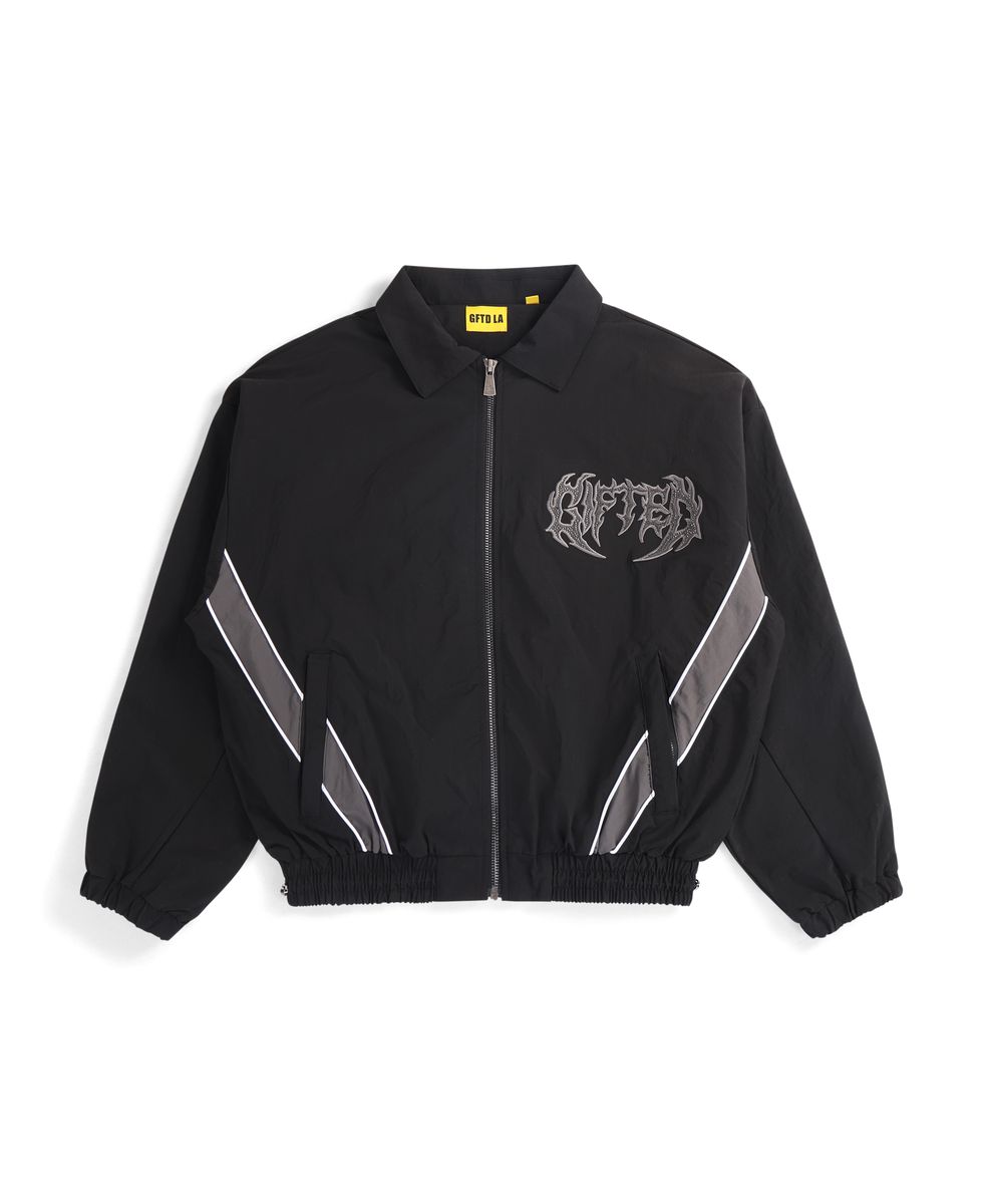 Front View of the Vision Blk Jacket by GFTD LA