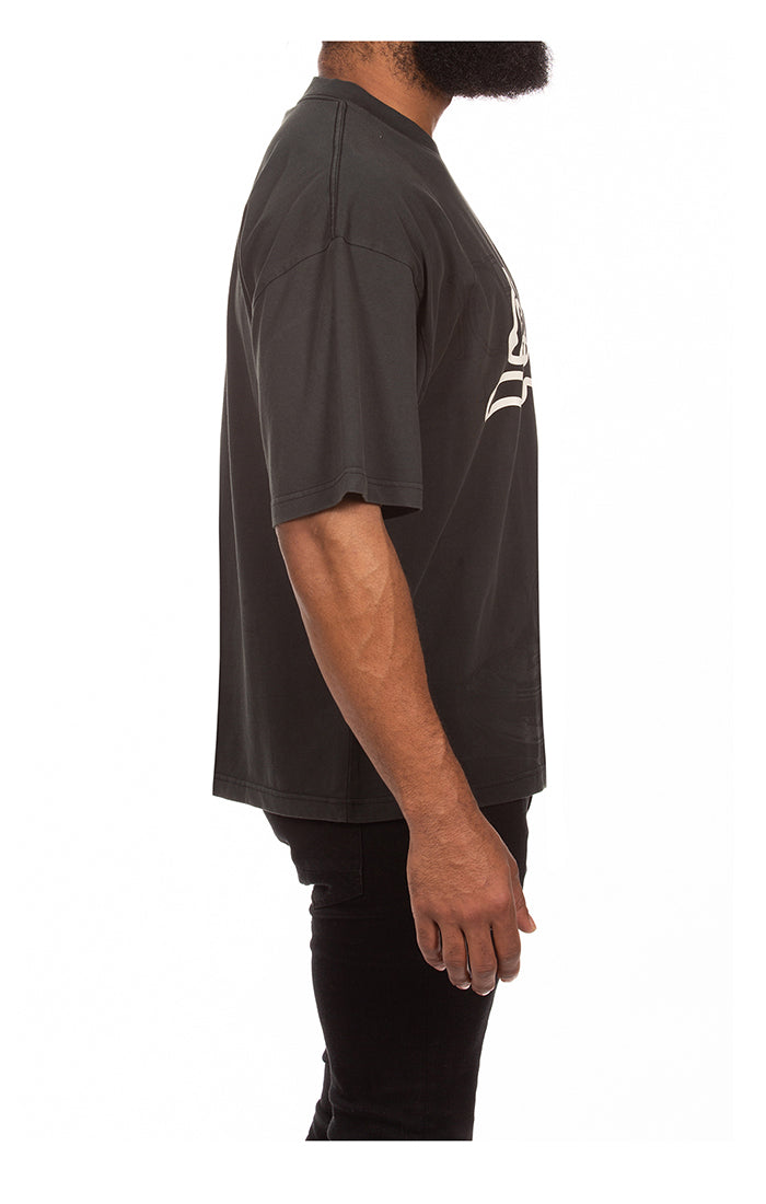 Left Side View of the IceCream Fudge SS Knit Graphic T Shirt