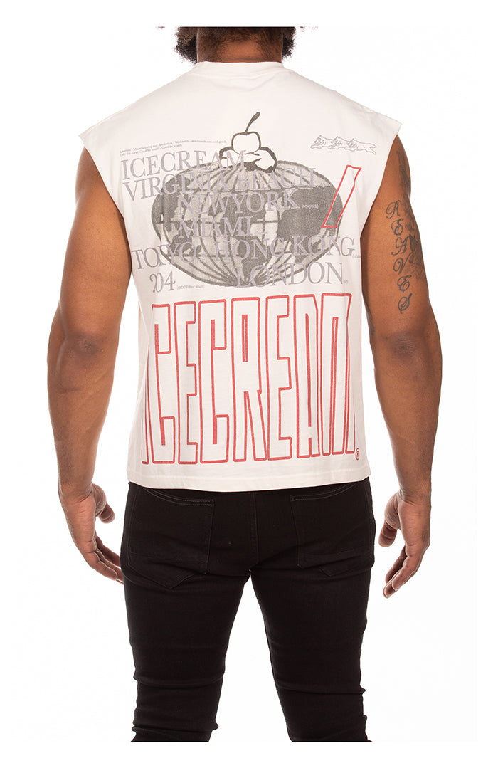 Back View of the IceCream Gelato Tank in Antique White