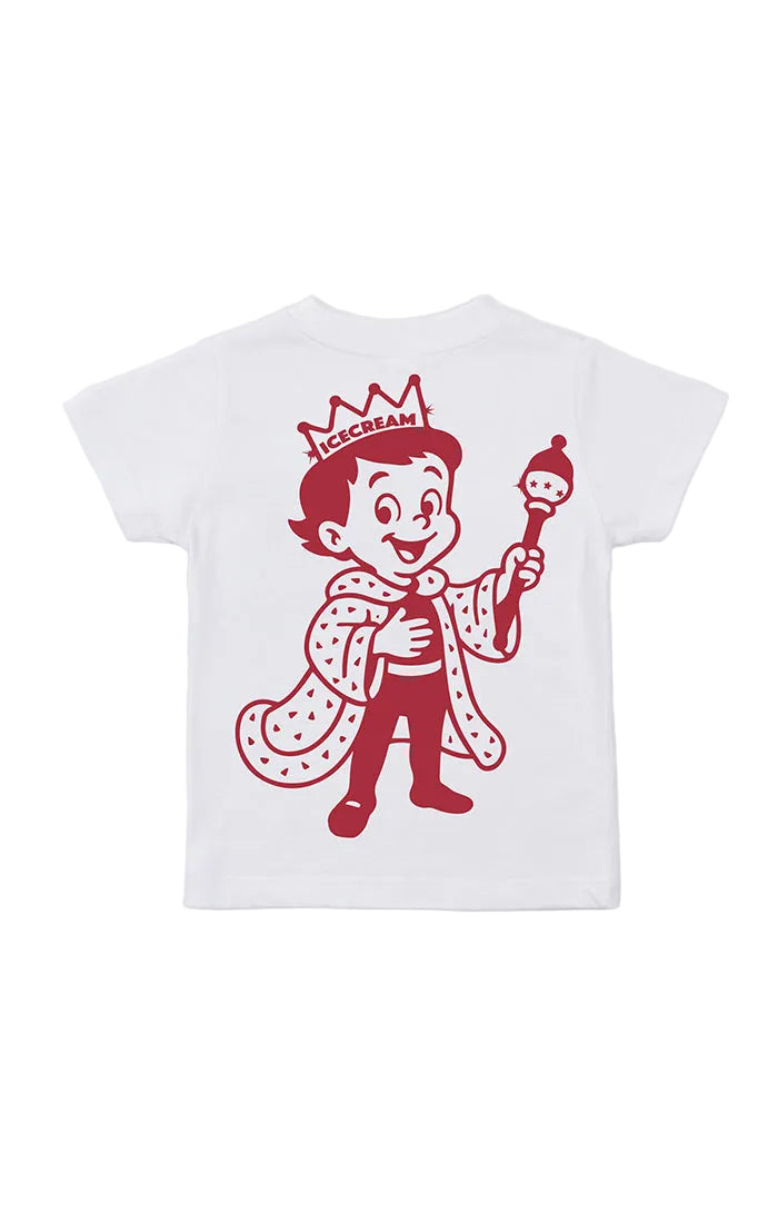 Back View of the IceCream Iceking SS Tee in white