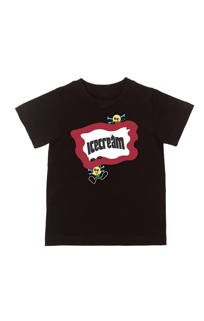 Front View of the IceCream Kids Hang on SS Tee in black