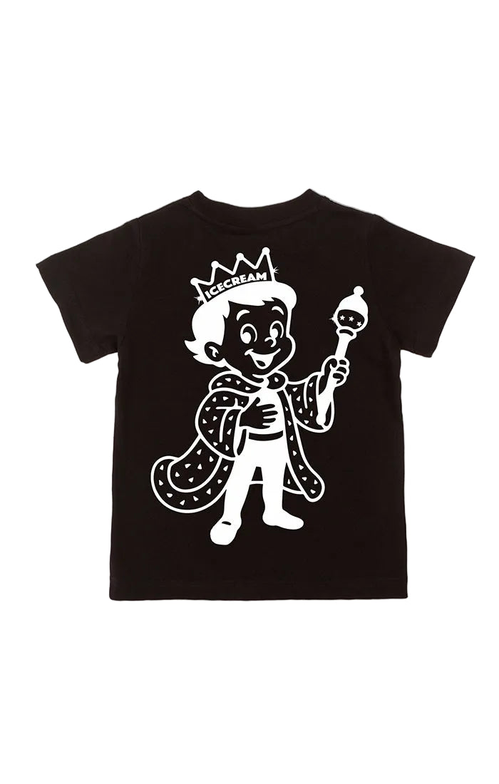 Back View of the IceCream Kids IceKing SS Tee in Black