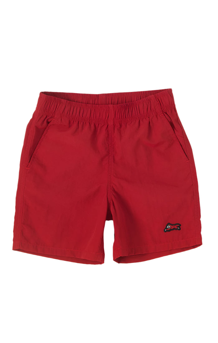 Front View of the IceCream Kids Nero Shorts in Red