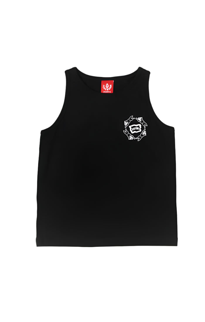 Front View of the IceCream Kids Running Dog Tank Top 