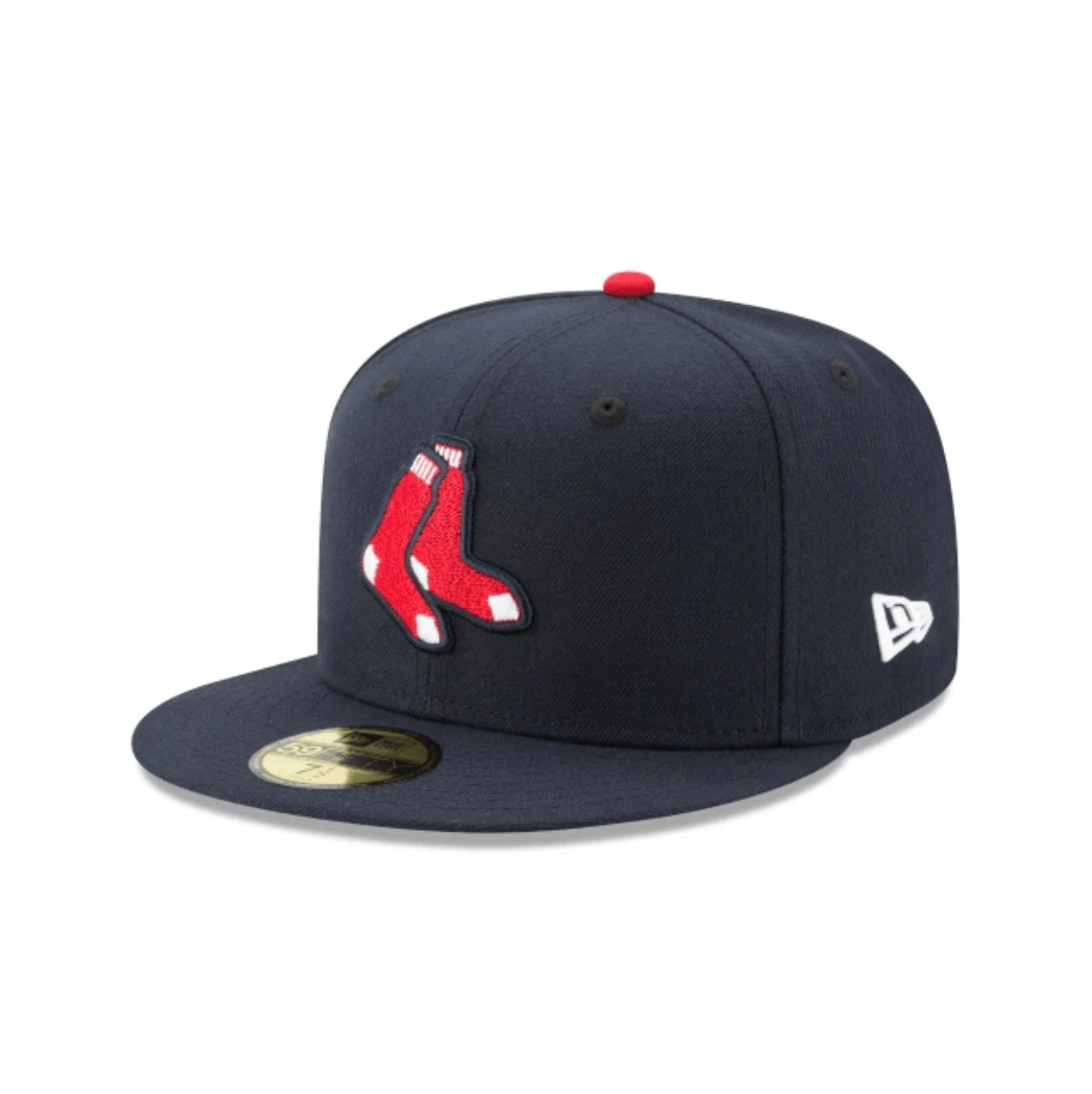 Front Left View of the New Era Cap 7 3/8 59Fifty Boston Red Sox Basic Fitted Hat